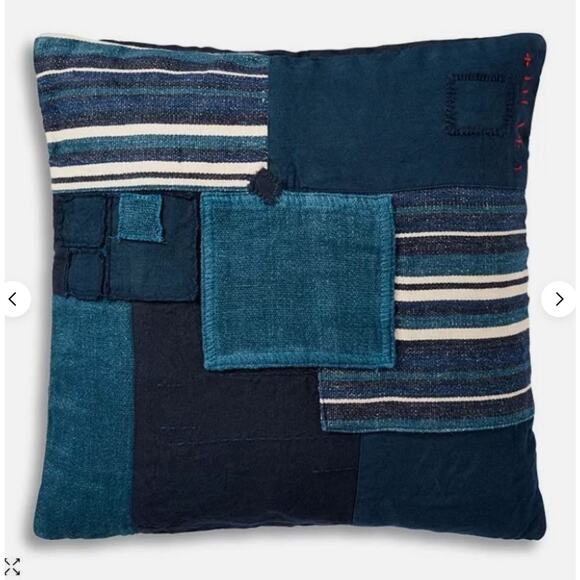 Ralph Lauren Stover Throw Pillow COVER ONLY Navy Blue 20x20 NEW - Picture 1 of 9